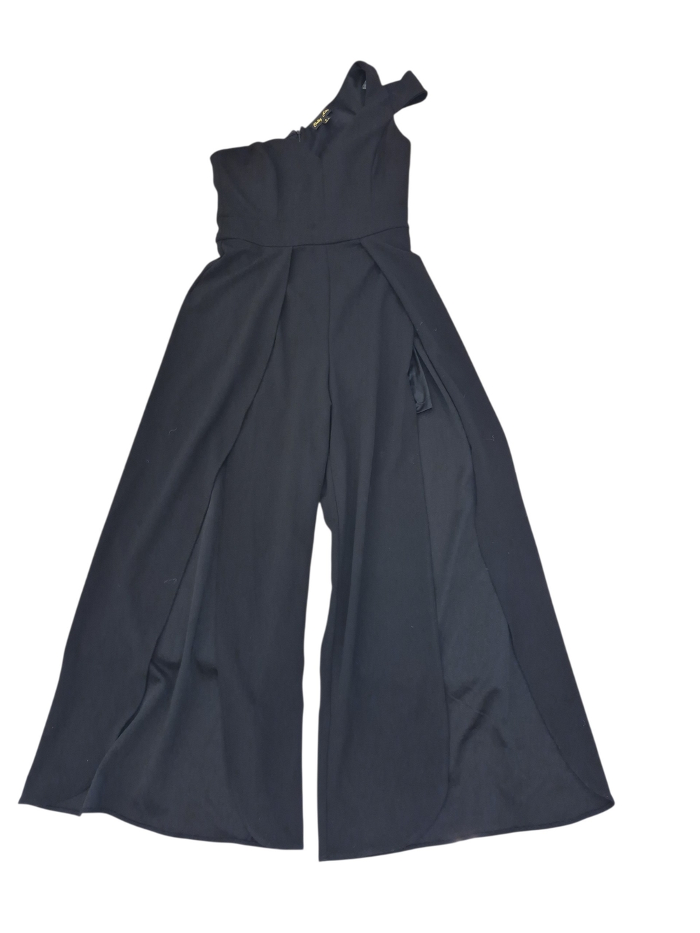 One-Shoulder Black Wide-Leg Jumpsuit